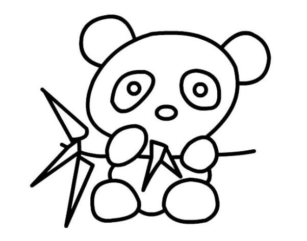 熊猫怎么画 卡通熊猫简笔画图片教程-www.qqscb.com
