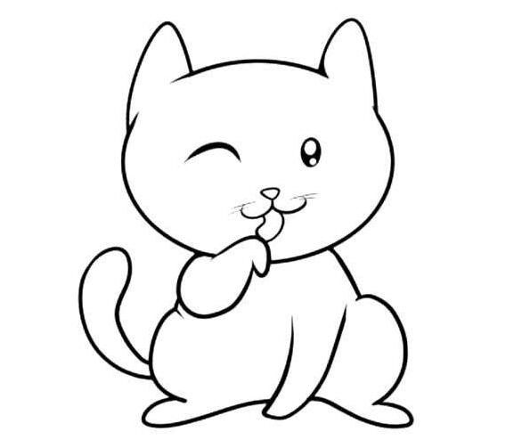 卡通小猫怎么画 小猫的画法简笔画教程-www.qqscb.com