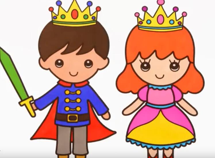 怎么画小王子和小公主简笔画视频教程-www.qqscb.com