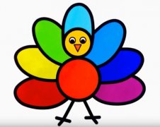 怎么画漂亮孔雀 涂色孔雀的画法视频教程