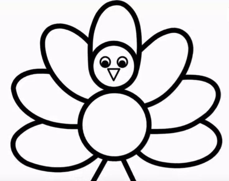 怎么画漂亮孔雀 涂色孔雀的画法视频教程-www.qqscb.com