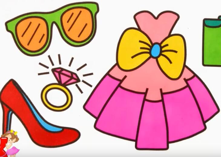 公主裙子怎么画 涂色裙子的画法视频教程-www.qqscb.com