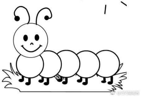 怎么画毛毛虫 可爱的毛毛虫简笔画图片教程-www.qqscb.com