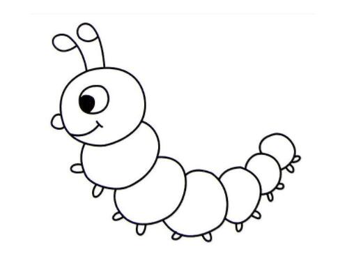 怎么画毛毛虫 可爱的毛毛虫简笔画图片教程-www.qqscb.com