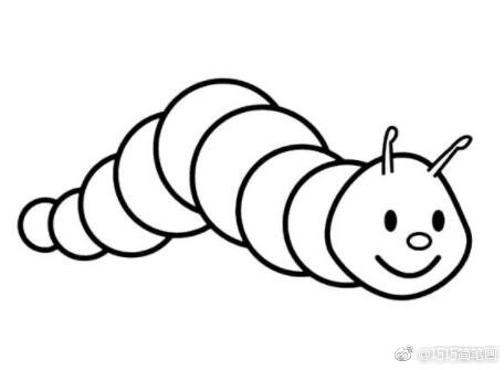 怎么画毛毛虫 可爱的毛毛虫简笔画图片教程-www.qqscb.com