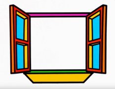 怎么画一个窗户 涂色窗户简笔画视频教程