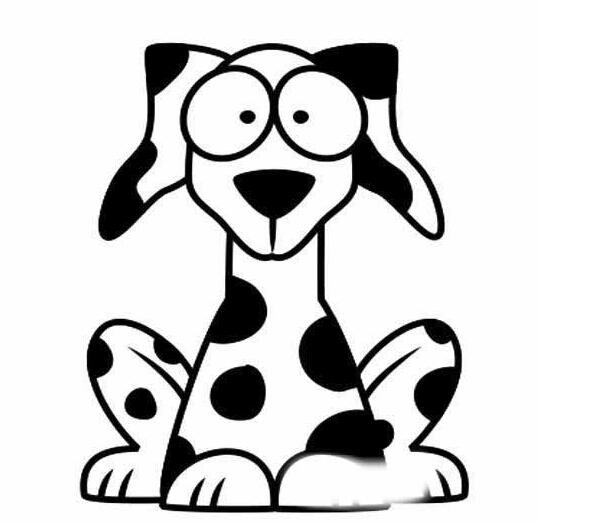 小狗怎么画 超级可爱小狗简笔画图片教程-qqscb.com