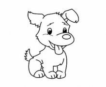 卡通小狗的画法 可爱的小狗简笔画教程