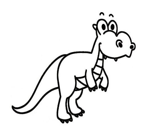 怎么画恐龙 卡通恐龙的画法简笔画教程
