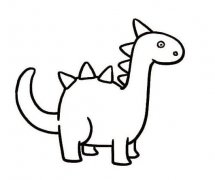 怎么画恐龙 卡通恐龙的画法简笔画教程