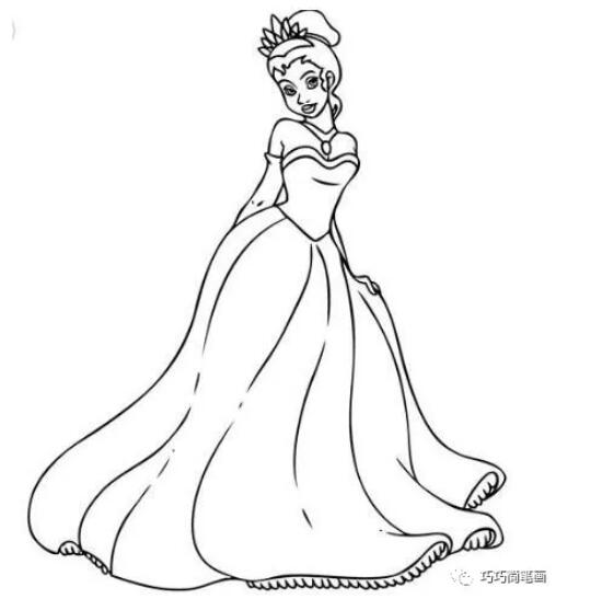 贝儿公主的画法 贝尔公主简笔画图片教程