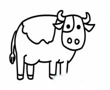 奶牛怎么画 卡通奶牛的简笔画教程