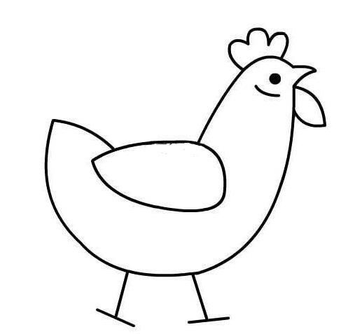 卡通母鸡怎么画 母鸡的画法简笔画图片-qqscb.com