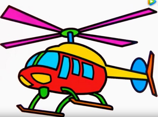 直升机简笔画视频教程 涂色直升飞机怎么画-qqscb.com