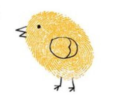 小鸡的手印画怎么画 儿童手指画小鸡的画法-qqscb.com