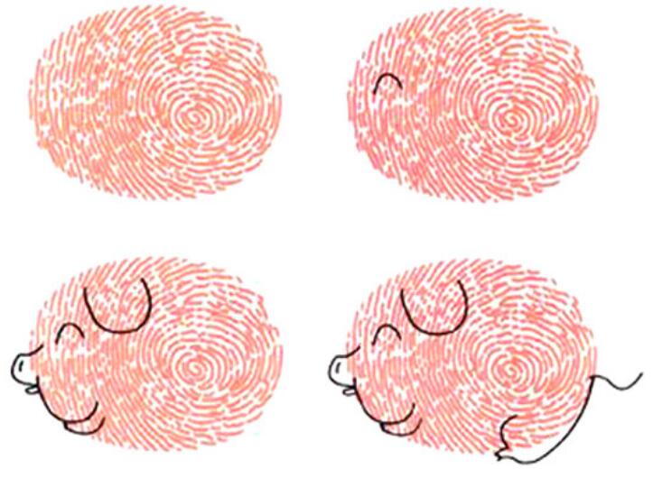 小猪怎么画 可爱的小猪手指画教程-qqscb.com