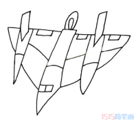 战斗机怎么画 战斗机的画法图片教程