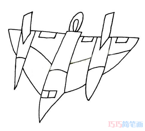 战斗机怎么画 战斗机的画法图片教程-qqscb.com