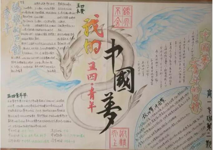 我的中国梦 五四青年节手抄报内容图片资料-www.qqscb.com