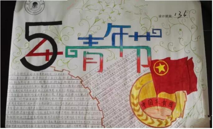 五四青年节的由来手抄报内容 青年节手抄报图片-qqscb.com