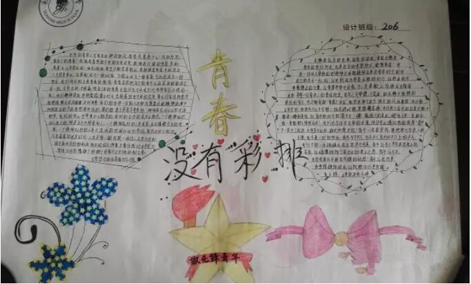 青年节手抄报图片 青春没有彩排手抄报内容-qqscb.com