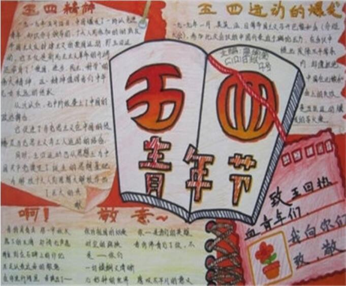 关于五四青年节的手抄报内容 54青年节手抄报图片-www.qqscb.com
