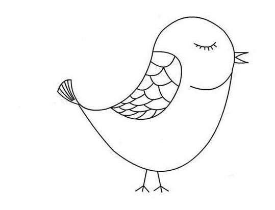 卡通小鸟怎么画图片 小鸟简笔画的画法步骤-www.qqscb.com