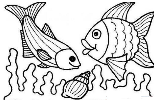 水中游的小鱼怎么画 吐泡泡小鱼简笔画图片-www.qqscb.com