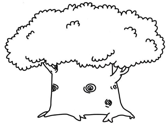 怎么画一棵大树 简笔画大树的画法图片-www.qqscb.com