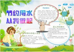 节约用水，从我做起手抄报内容图片