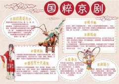 国粹京剧的手抄报内容 琴棋书画小报图片
