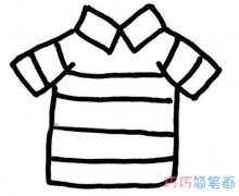 简单T恤怎么画 衣服的画法简笔画图片