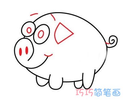 可爱的小猪怎么画 小猪的画法简笔画步骤