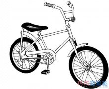 自行车怎么画 脚踏车的画法简笔画图片