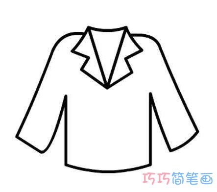 女士衣服怎么画 女生外套的画法简笔画图片