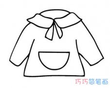 女生T恤怎么画 衣服T恤的画法简笔画