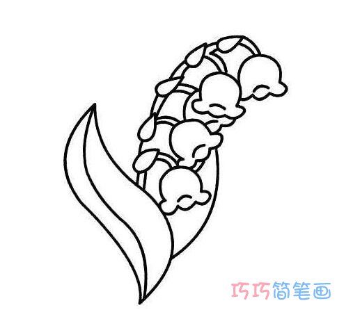 铃兰花怎么画步骤 铃兰花的画法简笔画图片