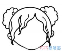 小女孩头部轮廓怎么画 女孩头像的画法图片