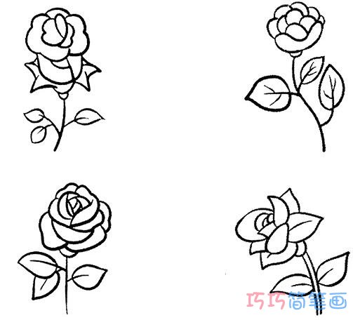 玫瑰花怎么画步骤 漂亮玫瑰花的画法图片大全