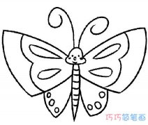 漂亮蝴蝶怎么画 卡通蝴蝶的画法步骤图片
