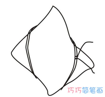 一个粽子的画法步骤 端午粽子怎么画简笔画图片