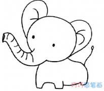卡通小象怎么画 简笔画小象宝宝的画法步骤
