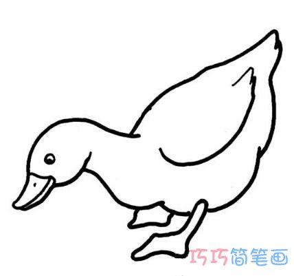 怎么画一只家鸭 简笔画鸭子的画法图片