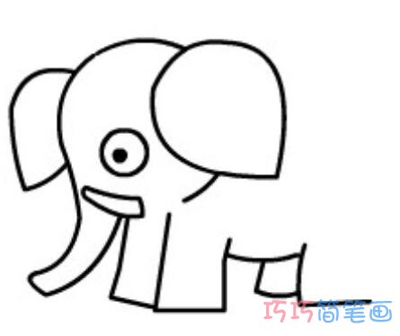 卡通大象的画法步骤 怎么画大象简笔画图片涂色