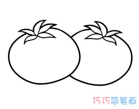 西红柿的画法涂颜色 怎么画西红柿简笔画图片