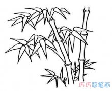 简单又漂亮的竹子怎么画 植物竹子的画法图片