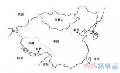 中国地图怎么画 中国地图简笔画图片