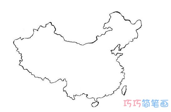 中国地图怎么画 中国地图简笔画图片
