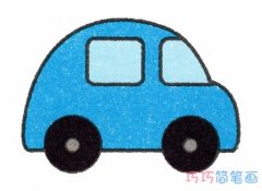 幼儿小汽车的画法图片 卡通小汽车简笔画步骤