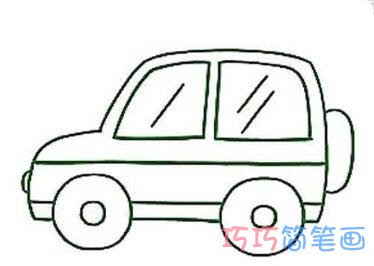 卡通吉普车的画法图片 简单吉普车怎么画步骤